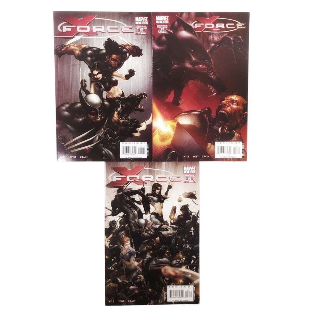 X-Force Comic Lot of 3 Issues #1 2 3 Marvel Modern Age 2008